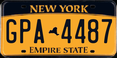 NY license plate GPA4487