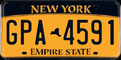 NY license plate GPA4591