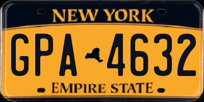 NY license plate GPA4632