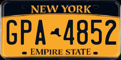 NY license plate GPA4852