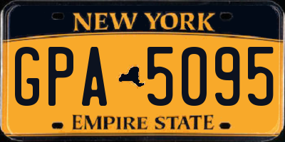 NY license plate GPA5095