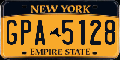 NY license plate GPA5128