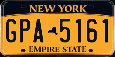 NY license plate GPA5161