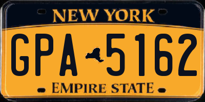 NY license plate GPA5162