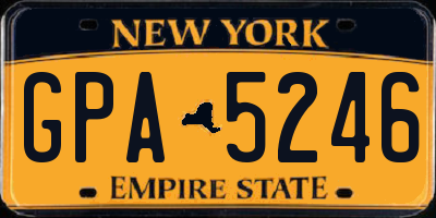 NY license plate GPA5246