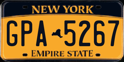 NY license plate GPA5267
