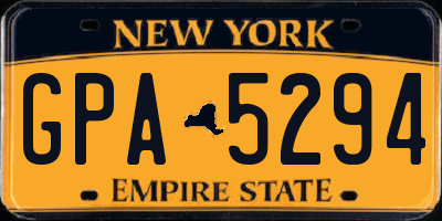 NY license plate GPA5294