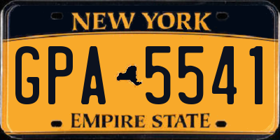 NY license plate GPA5541