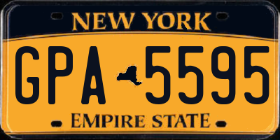 NY license plate GPA5595
