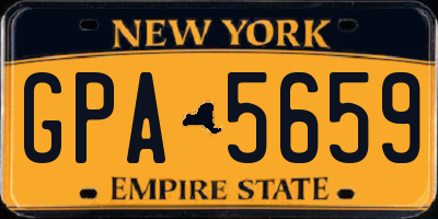 NY license plate GPA5659