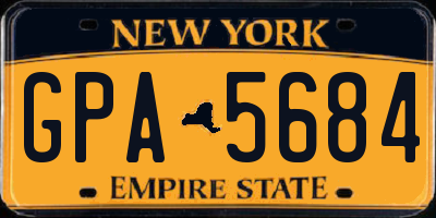 NY license plate GPA5684