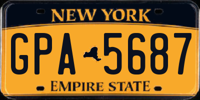 NY license plate GPA5687