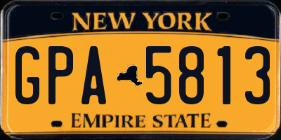 NY license plate GPA5813