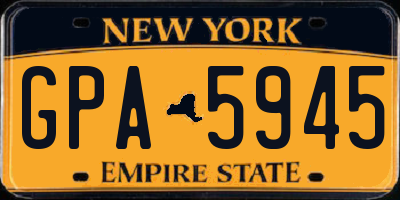 NY license plate GPA5945