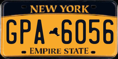 NY license plate GPA6056