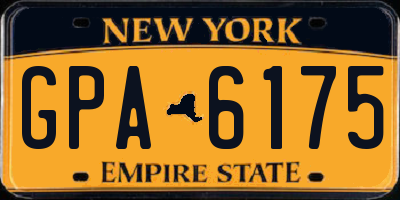 NY license plate GPA6175