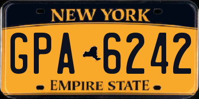 NY license plate GPA6242
