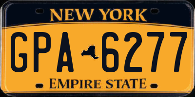 NY license plate GPA6277