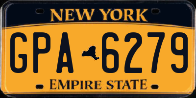 NY license plate GPA6279