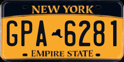 NY license plate GPA6281