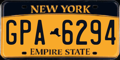 NY license plate GPA6294