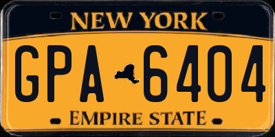 NY license plate GPA6404
