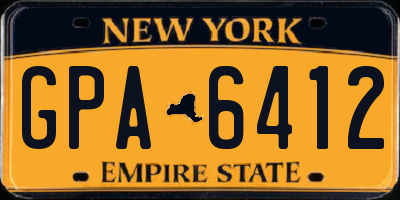 NY license plate GPA6412