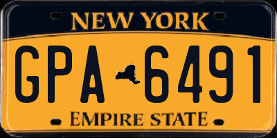 NY license plate GPA6491