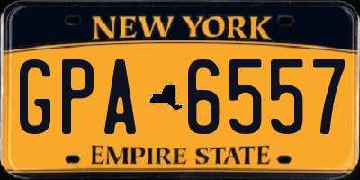 NY license plate GPA6557