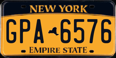 NY license plate GPA6576