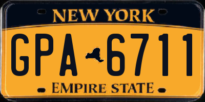 NY license plate GPA6711