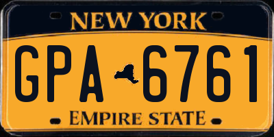 NY license plate GPA6761