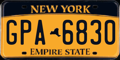 NY license plate GPA6830