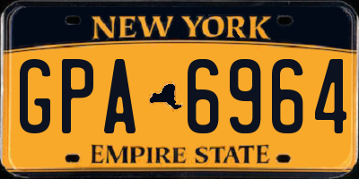 NY license plate GPA6964