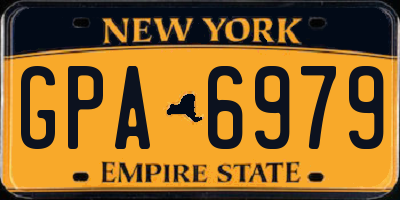NY license plate GPA6979