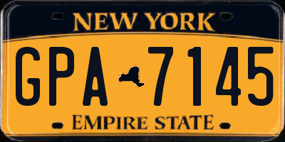 NY license plate GPA7145