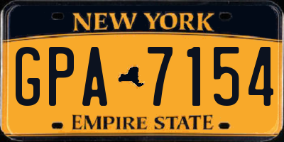 NY license plate GPA7154