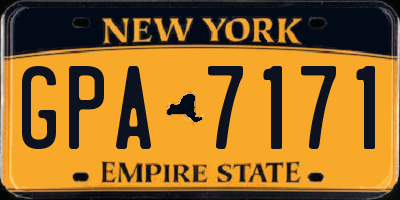 NY license plate GPA7171