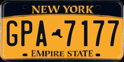 NY license plate GPA7177