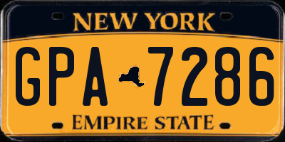 NY license plate GPA7286