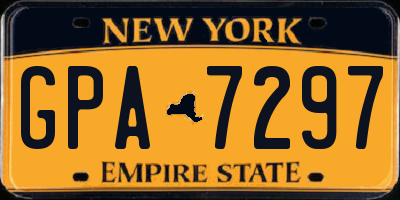 NY license plate GPA7297