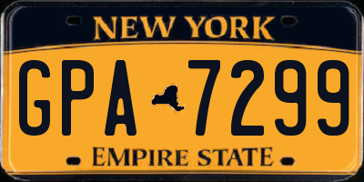 NY license plate GPA7299