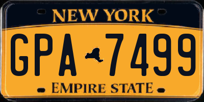 NY license plate GPA7499