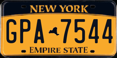 NY license plate GPA7544