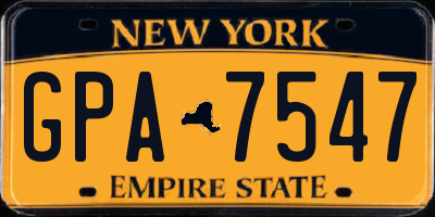 NY license plate GPA7547
