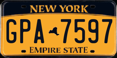 NY license plate GPA7597