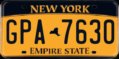 NY license plate GPA7630