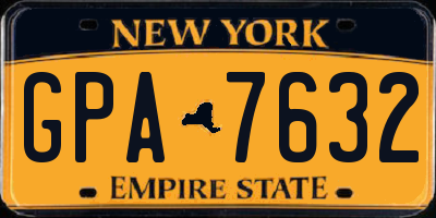 NY license plate GPA7632