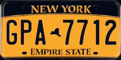 NY license plate GPA7712