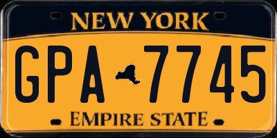 NY license plate GPA7745